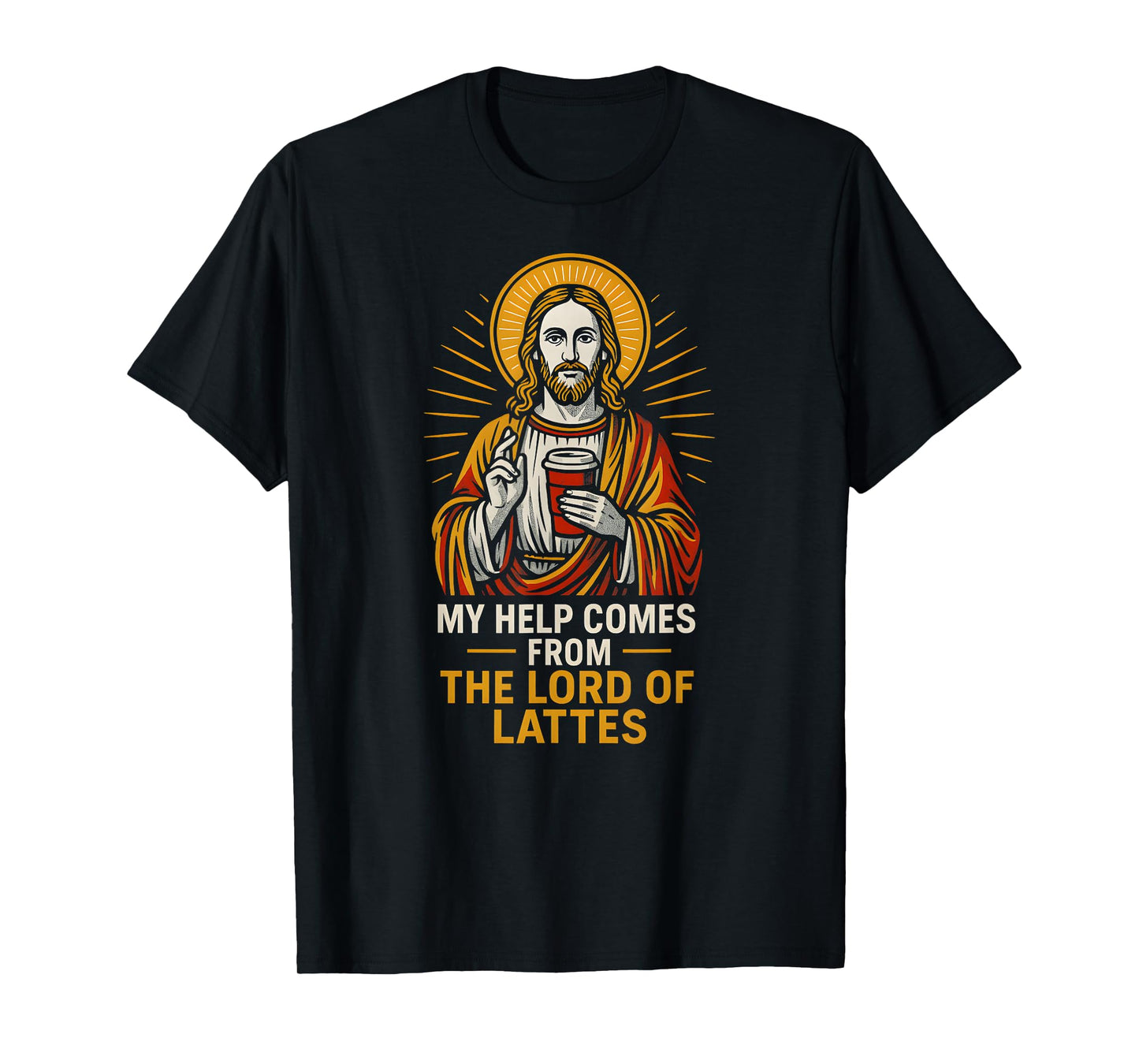 Holy Humor Lord of Lattes Fun Womans Christian Faith T-Shirt