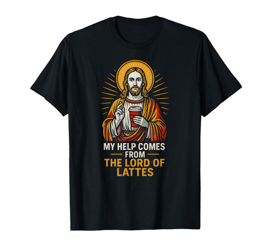 Holy Humor Lord of Lattes Fun Womans Christian Faith T-Shirt