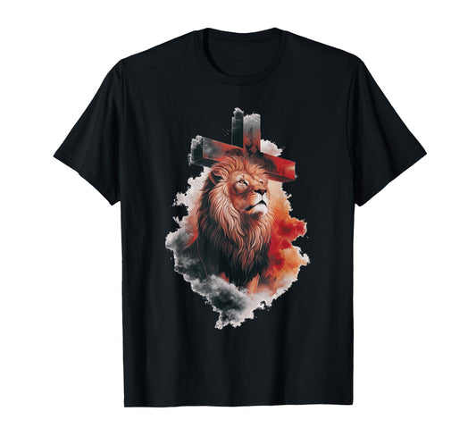 Lion of Judah Christian Cross T-Shirt