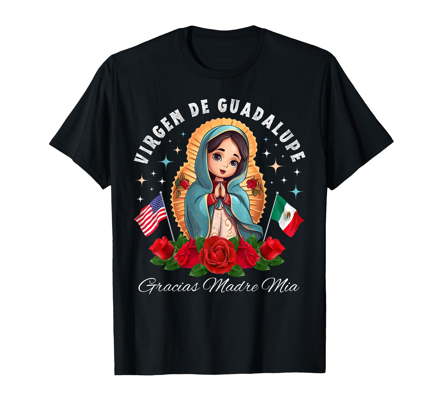 Our Lady of Guadalupe Gracias Madre Mia Mexico for Kids T-Shirt