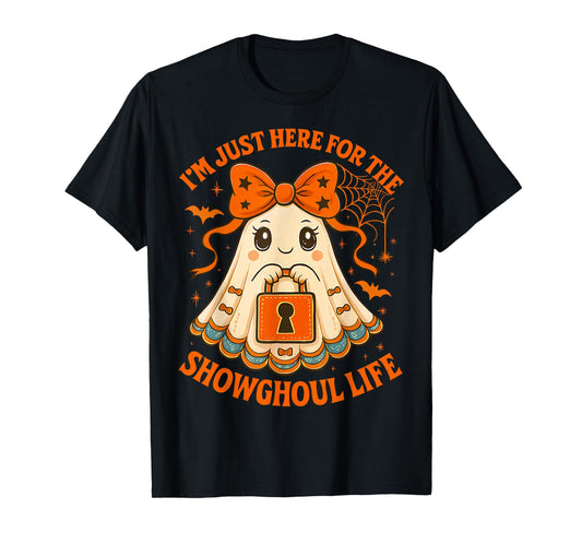 Halloween Showghoul Life Ghost Orange Bow Women Girl T-Shirt