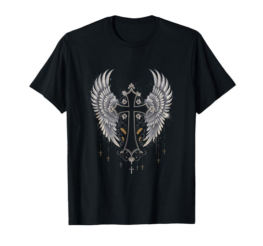Jesus Cross Christian Angelic Wings Angel wings T-Shirt
