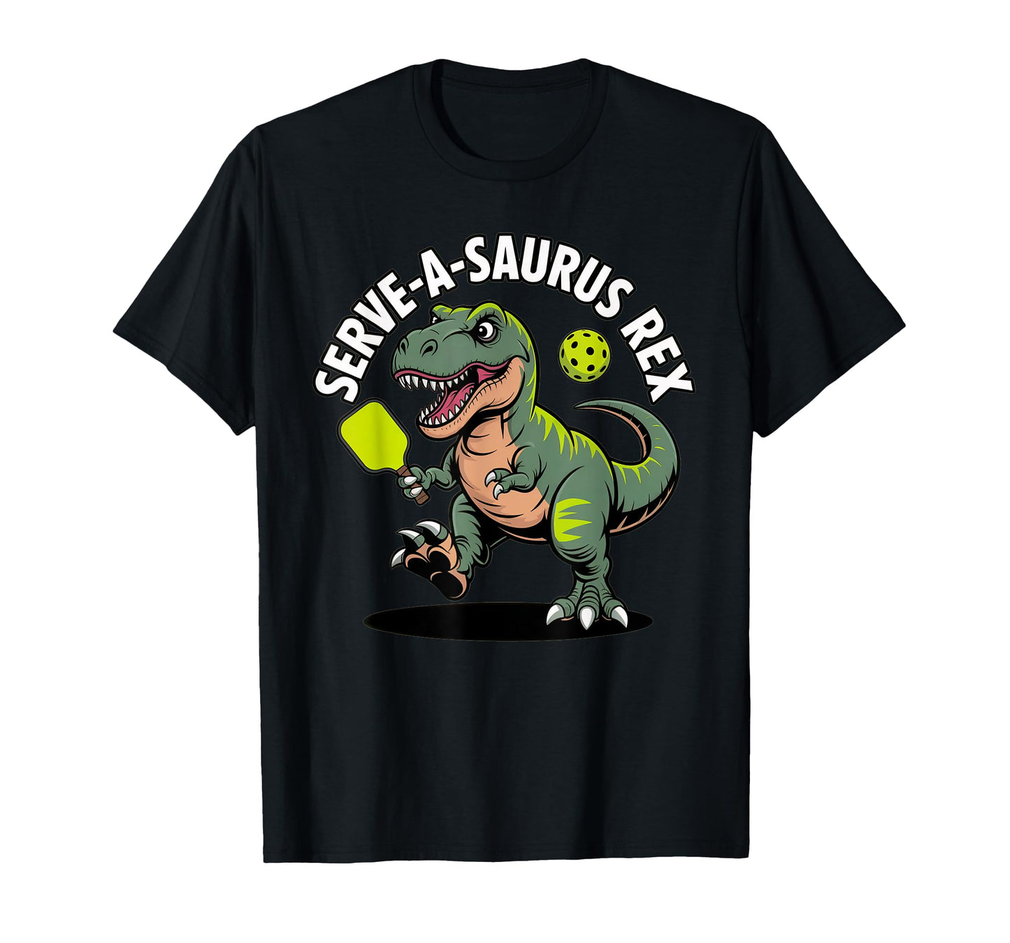 Funny Pickleball Shirt Dinosaur T-Rex Men Women Player Lover T-Shirt