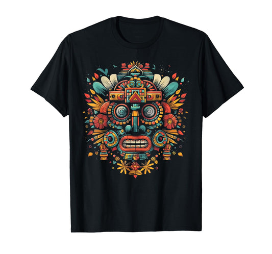 Aztec God Aztec Culture Mayan Indigenous Tlaloc Statue T-Shirt