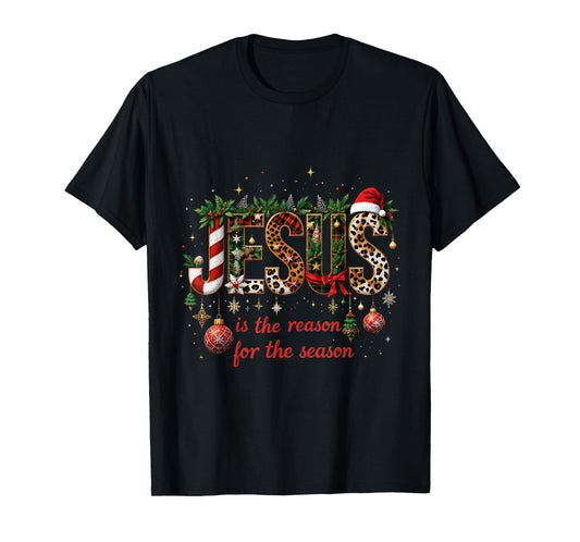 Christmas Jesus is The Reason for Season Xmas Christian T-Shirt