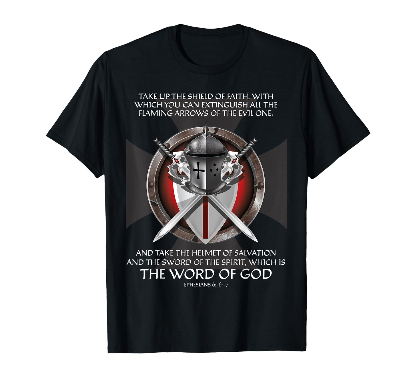 Armor of God Christian Bible Verse Religious Faith Graphic T-Shirt
