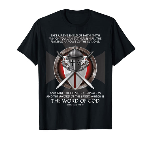 Armor of God Christian Bible Verse Religious Faith Graphic T-Shirt