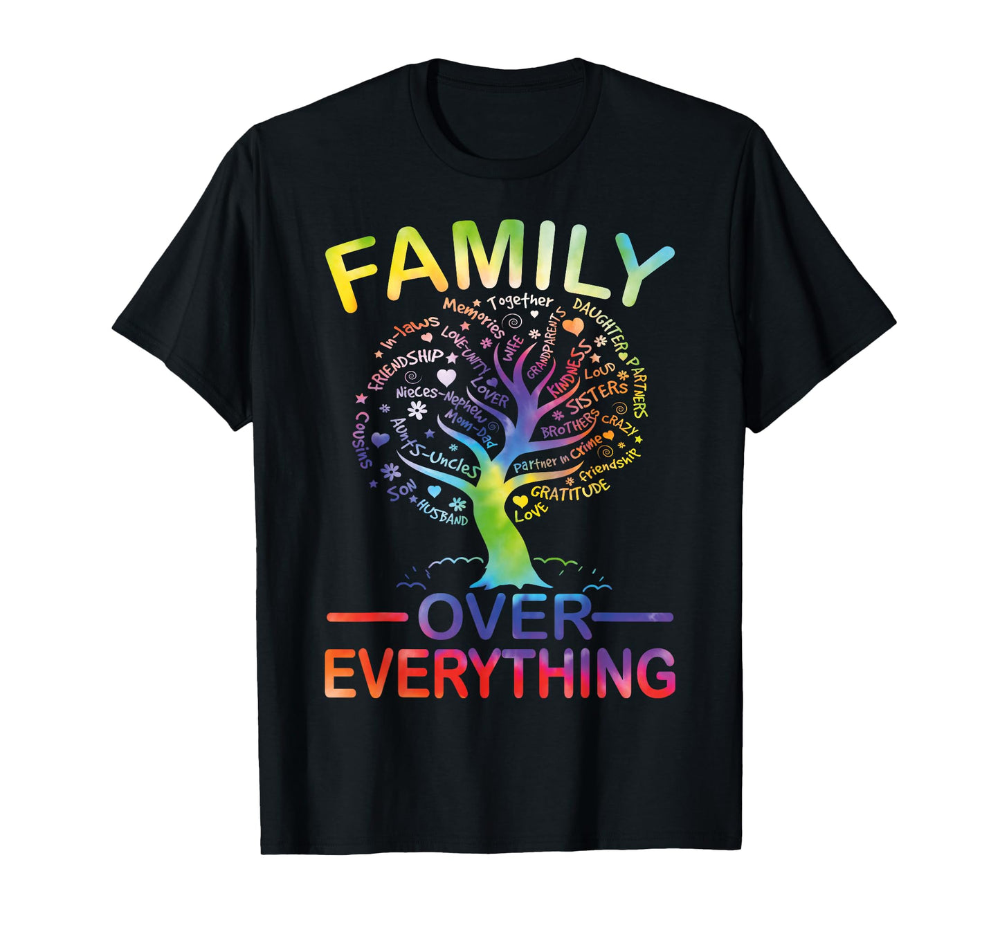 Family Over Everything Family Reunion Party Matching Tie Dye T-Shirt