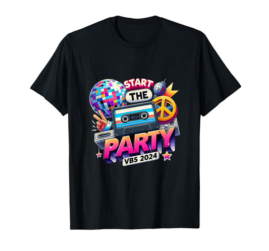 Vacation Bible School 2024 Start The Party Funny VBS 2024 T-Shirt