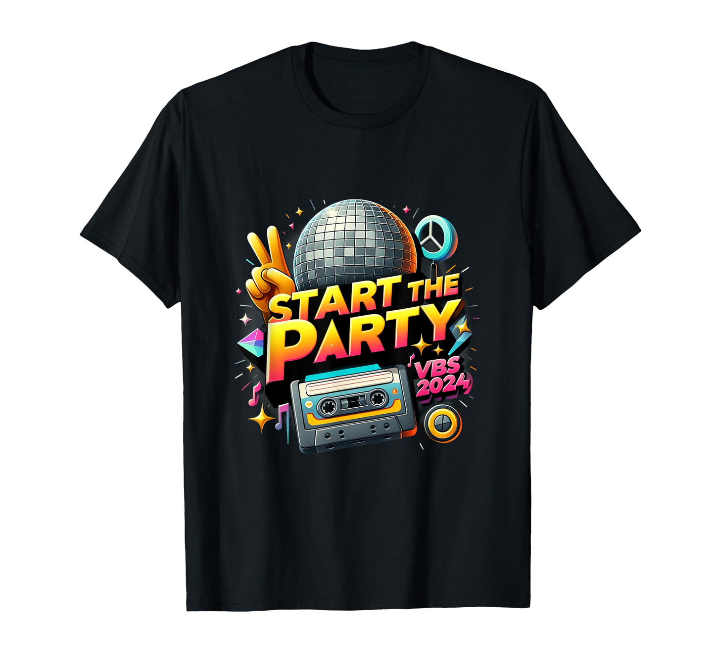 Start The Party Funny VBS 2024 Vacation Bible School 2024 T-Shirt