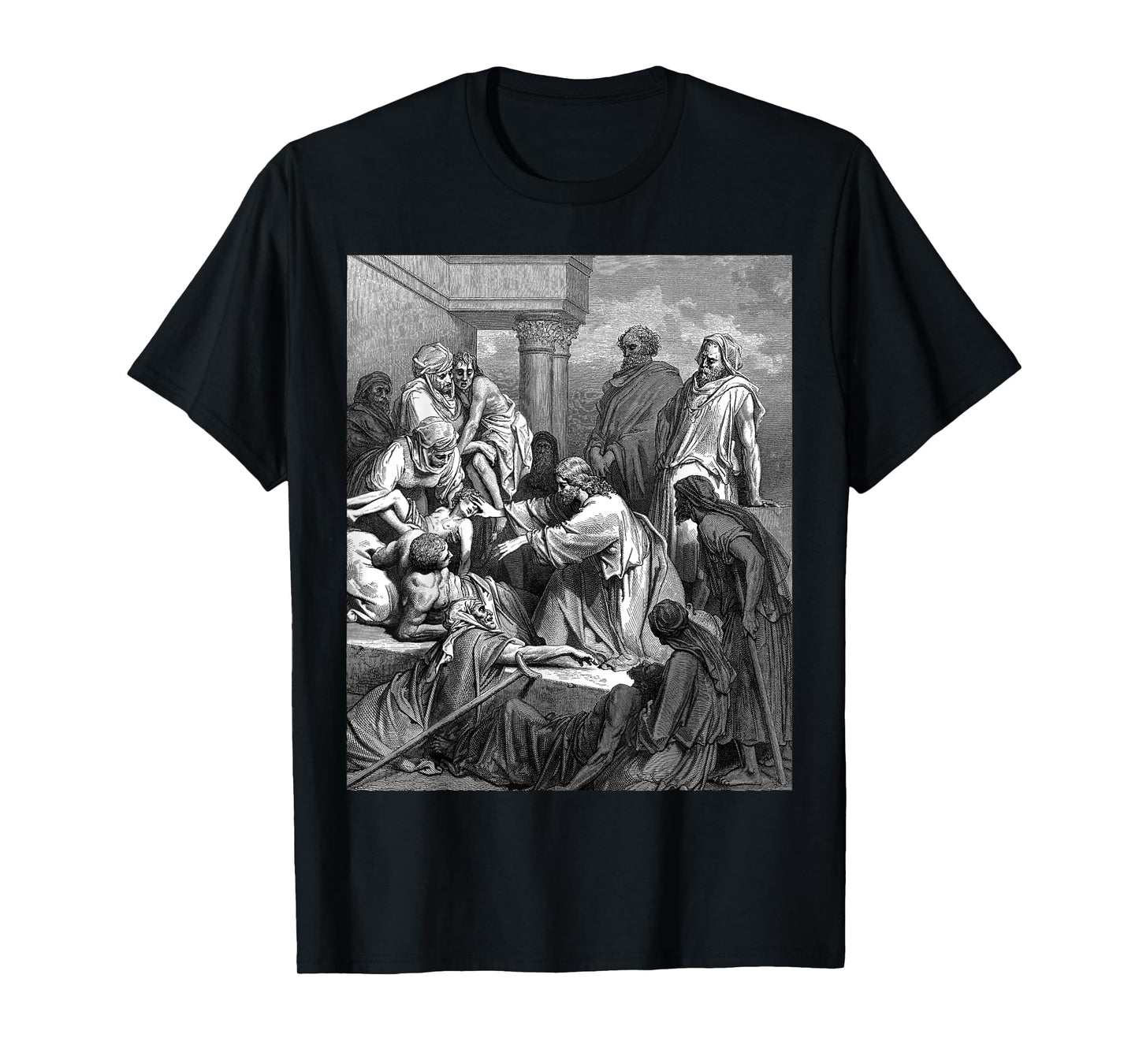 Jesus Healing the Sick Gustave Dore Religious Biblical Art T-Shirt
