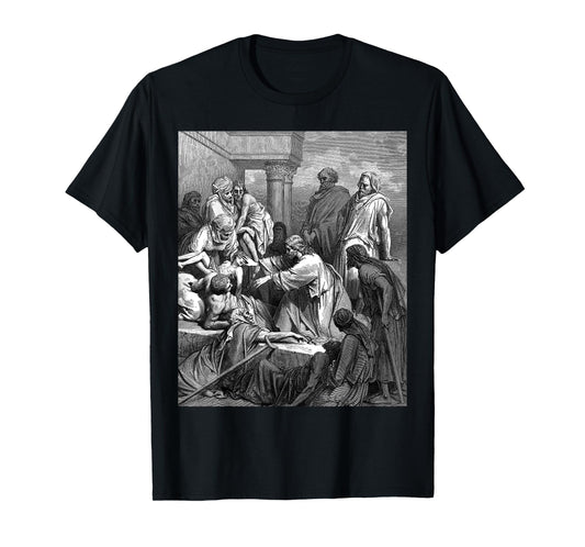 Jesus Healing the Sick Gustave Dore Religious Biblical Art T-Shirt