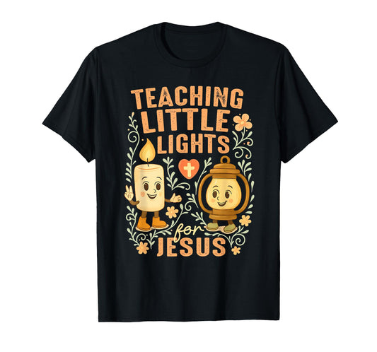 Jesus Retro Cartoon Teaching Little Lights for Jesus T-Shirt