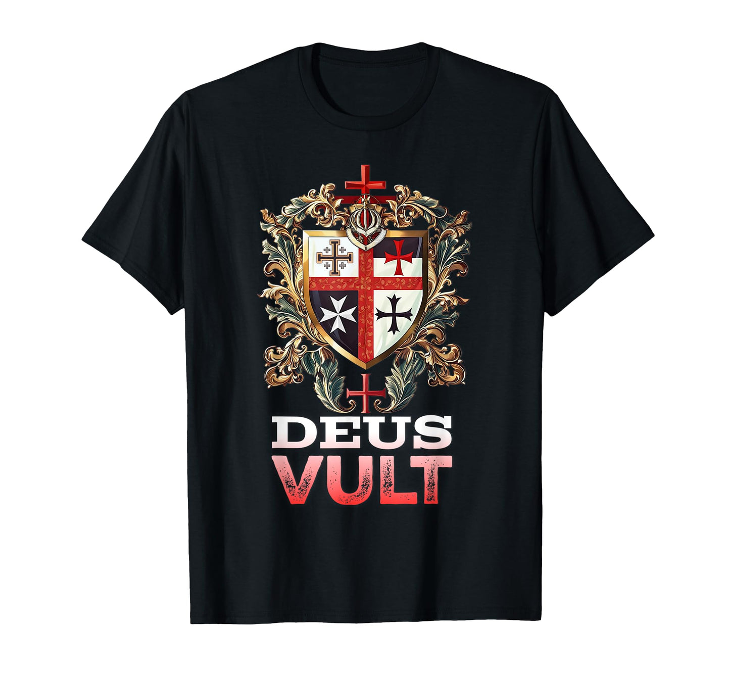 Catholic Knight Templar Crusader Cross Latin T-Shirt