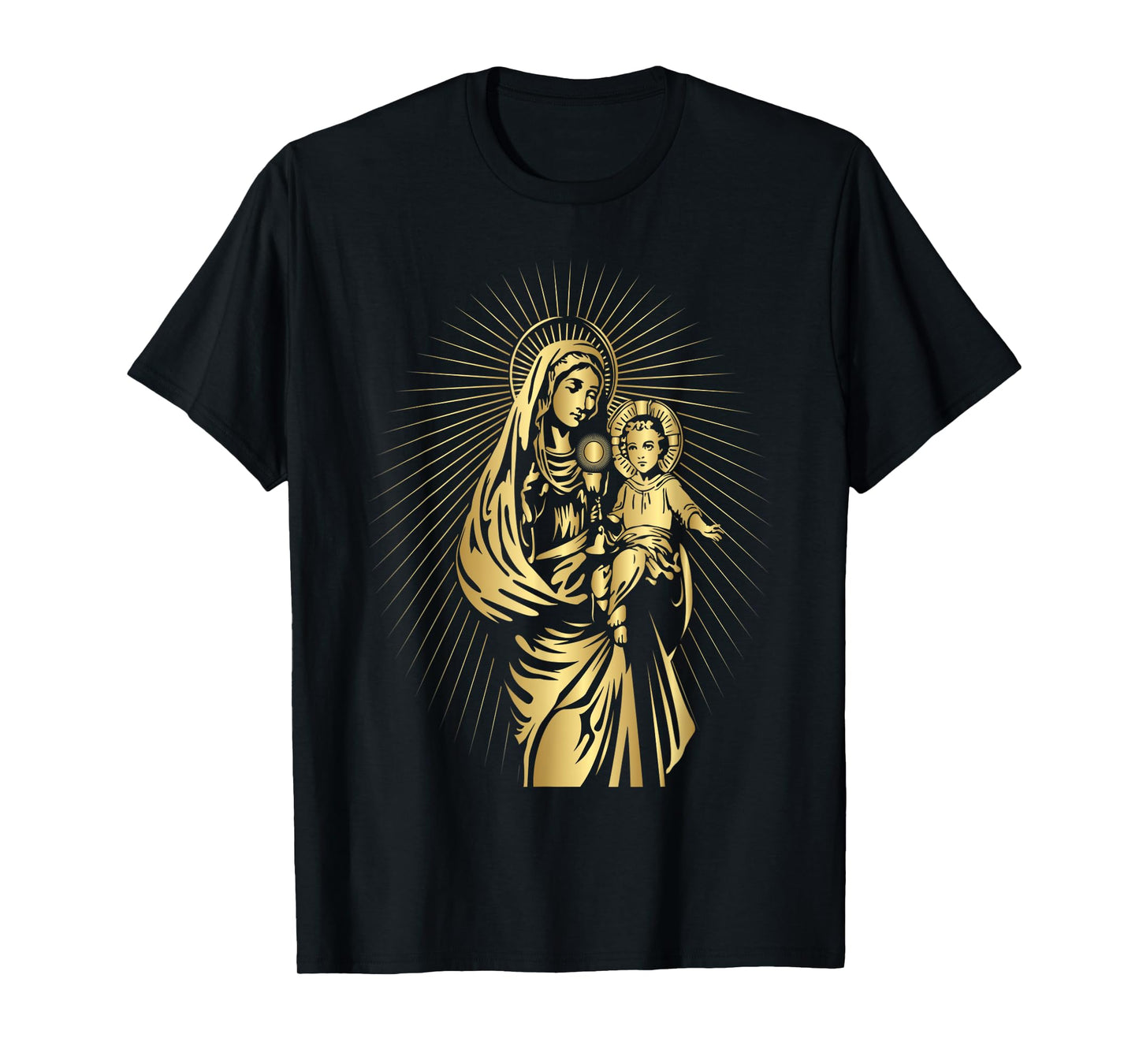 Holy Mother Mary Mother of Jesus Vintage Catholic Art Women T-Shirt