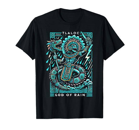 Aztec God Aztec Culture Mayan Indigenous Tlaloc Statue T-Shirt