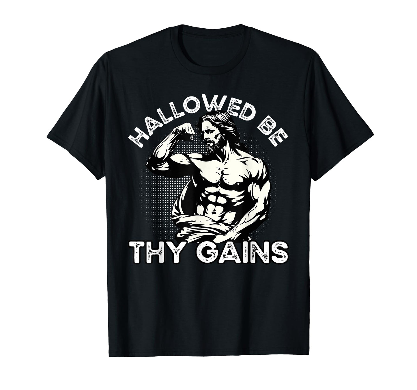 Funny Gym Workout Bodybuilding Fitness Gym And Jesus Christ T-Shirt