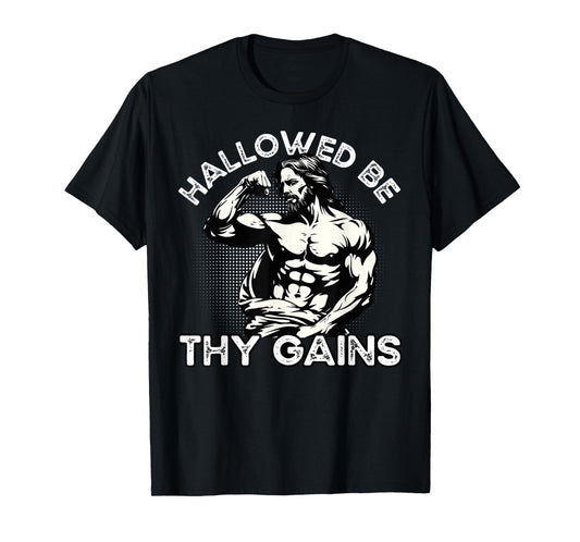 Funny Gym Workout Bodybuilding Fitness Gym And Jesus Christ T-Shirt