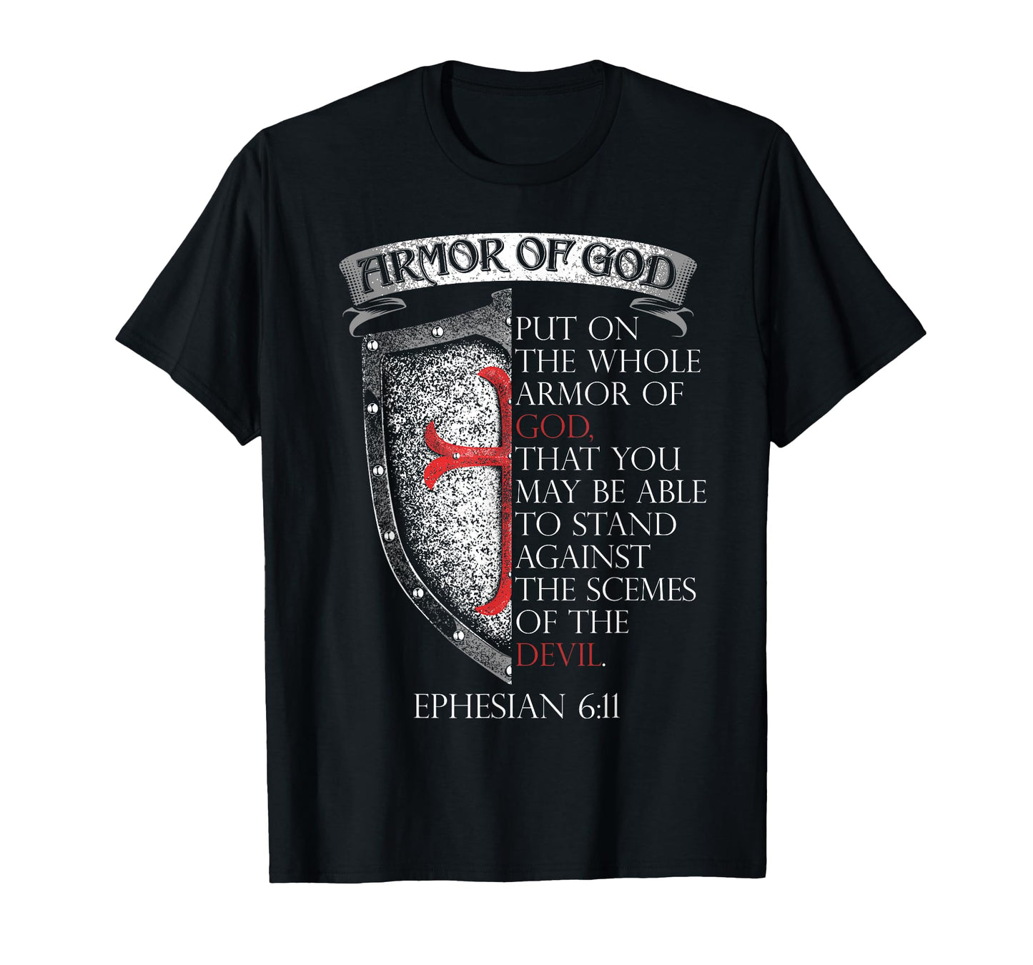 Armor Of God Ephesians 6:17 Bible Verse Christian T-Shirt