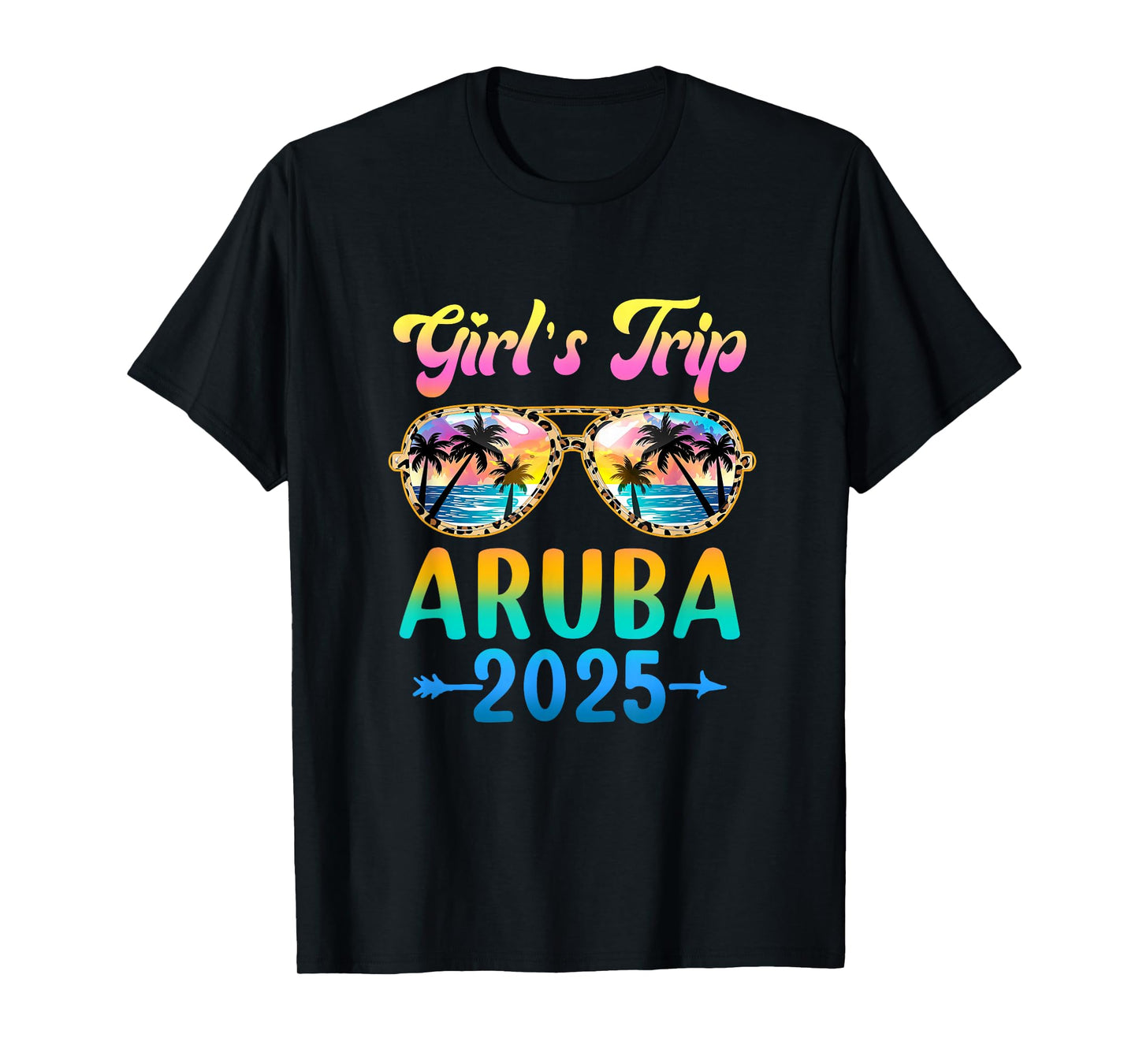 Girl's Trip Aruba 2025 Summer Vacation Sunglasses T-Shirt