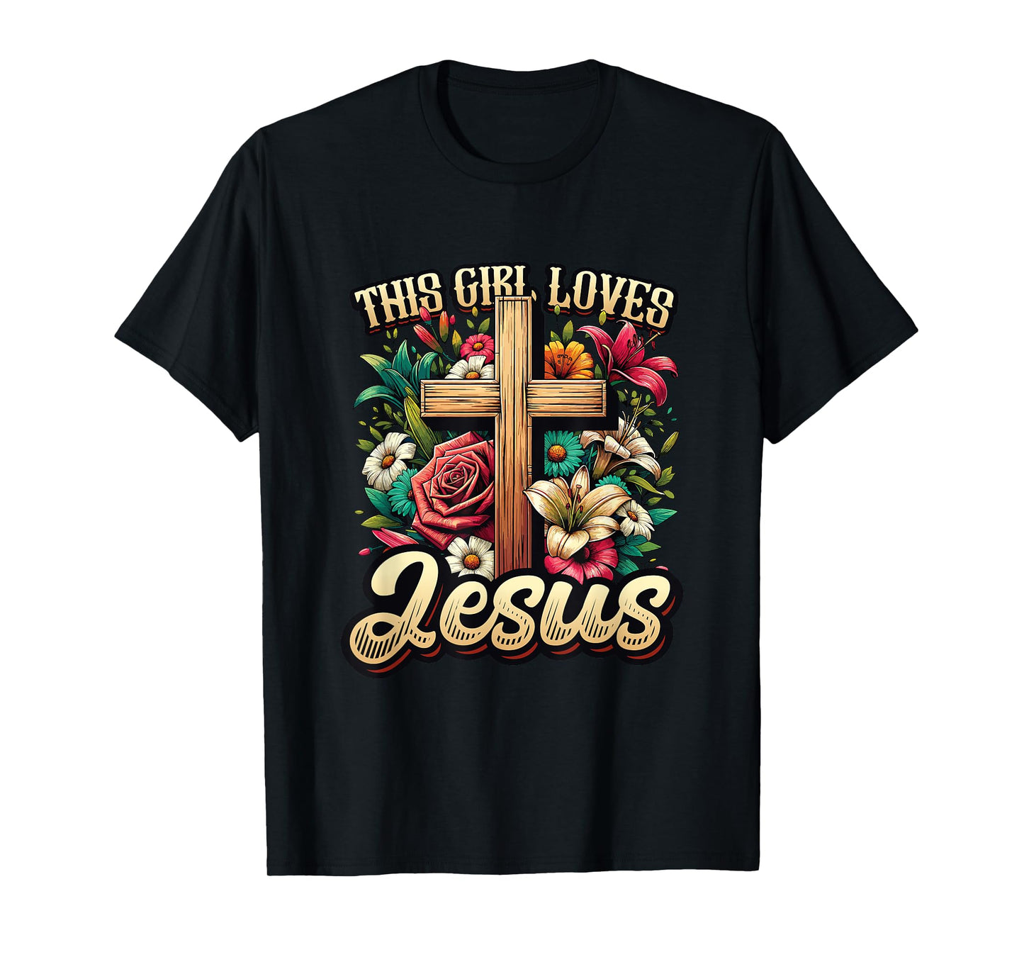 This Girl Loves Jesus Cute Christian Girl Jesus T-Shirt