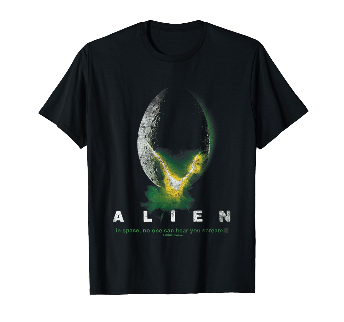 Aliens In Space No One Can Hear You Scream Distressed Logo T-Shirt