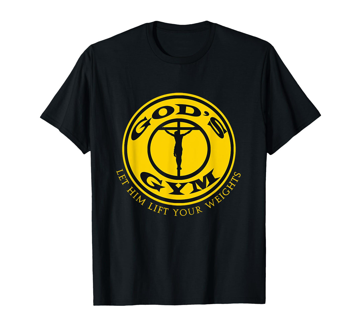 GODS GYM RELIGION T SHIRT Christ Jesus Church Tee T-Shirt