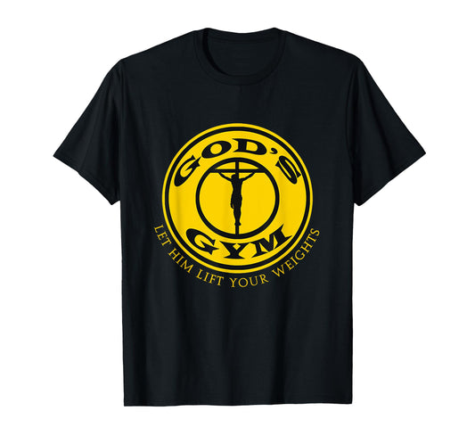 GODS GYM RELIGION T SHIRT Christ Jesus Church Tee T-Shirt