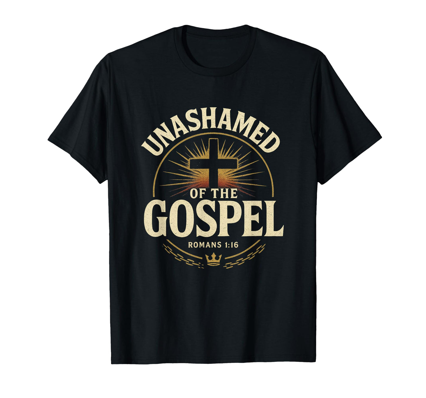 Unashamed of The Gospel Romans 1:16 Bold Christian Urban T-Shirt
