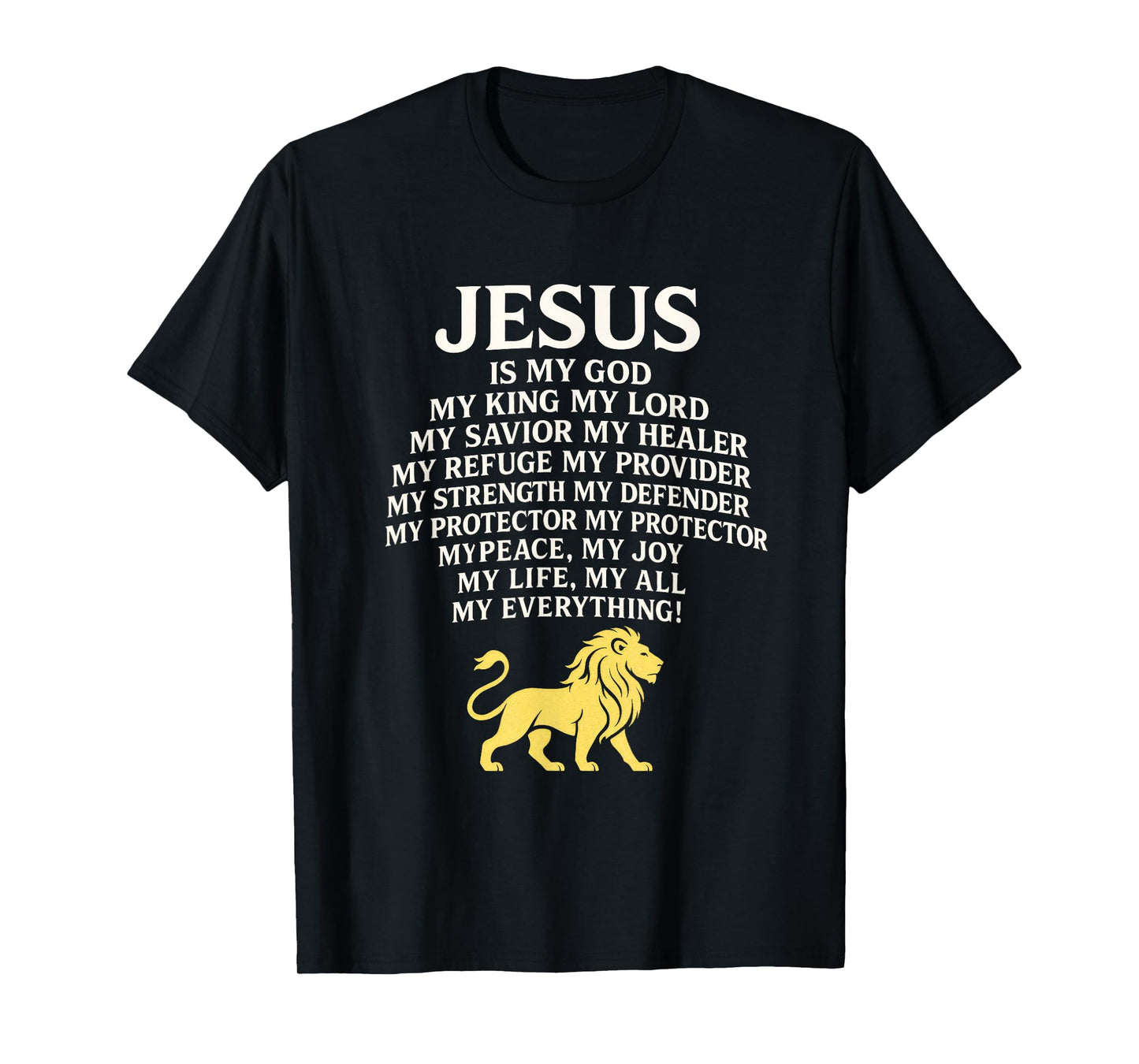 Jesus - Lion Christian Faith Religion Savior T-Shirt