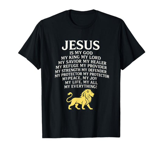 Jesus - Lion Christian Faith Religion Savior T-Shirt