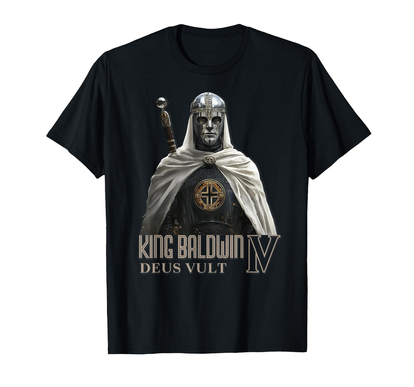 King Baldwin IV Jerusalem Cross Catholic T-Shirt