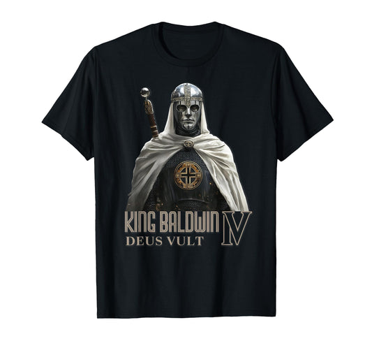 King Baldwin IV Jerusalem Cross Catholic T-Shirt