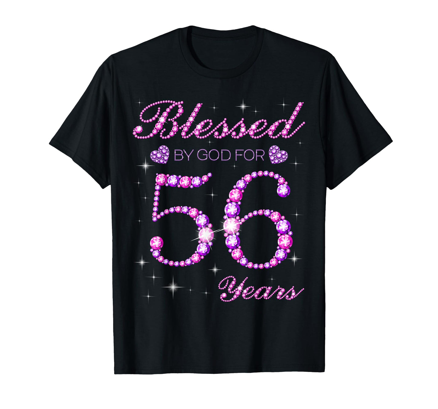 Blessed by God for 56 Years Old 56th Birthday Party T-Shirt