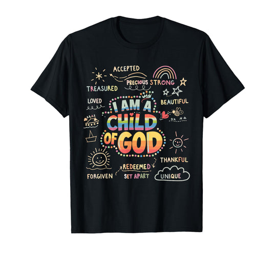 I am a Child of God Christian Retro Jesus Faith Design Gifts T-Shirt