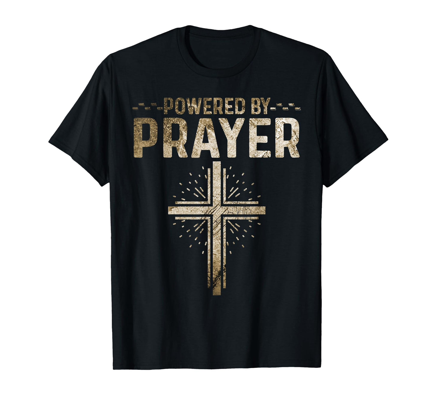 Powered By Prayer Retro Christian Religious graphic T-Shirt