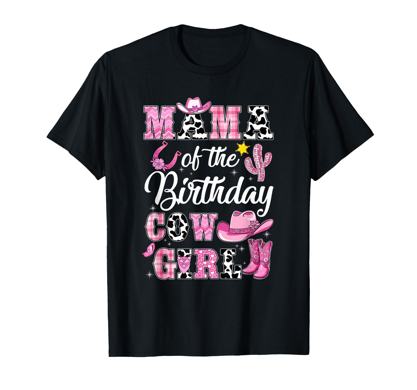 Mama Of The Birthday Cow Girl Western Cowgirl 1St Birthday T-Shirt