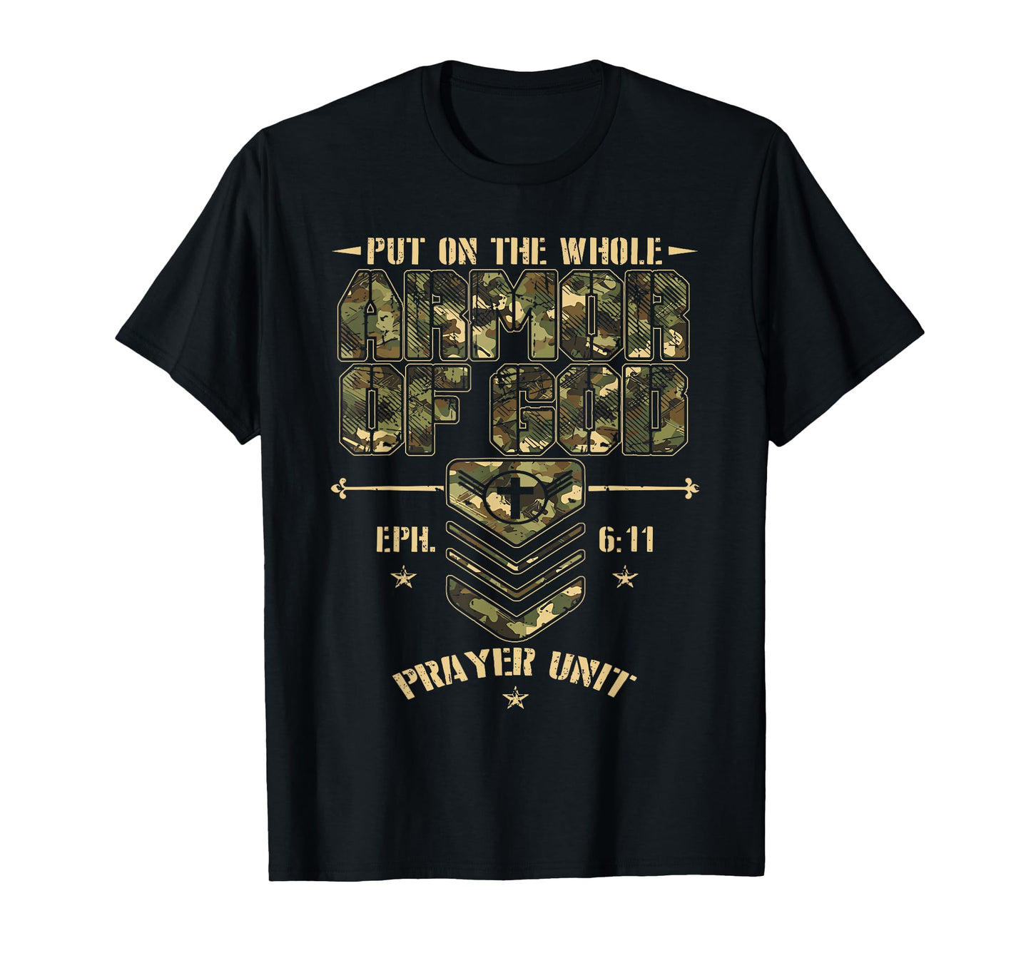 Camo Armor Of God Christians Religious Camouflage T-Shirt