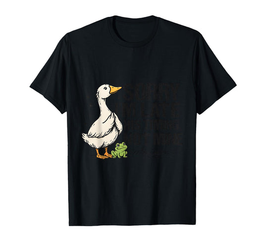 Sorry Im Late His Timing Not Mine Duck Frog Verse T-Shirt
