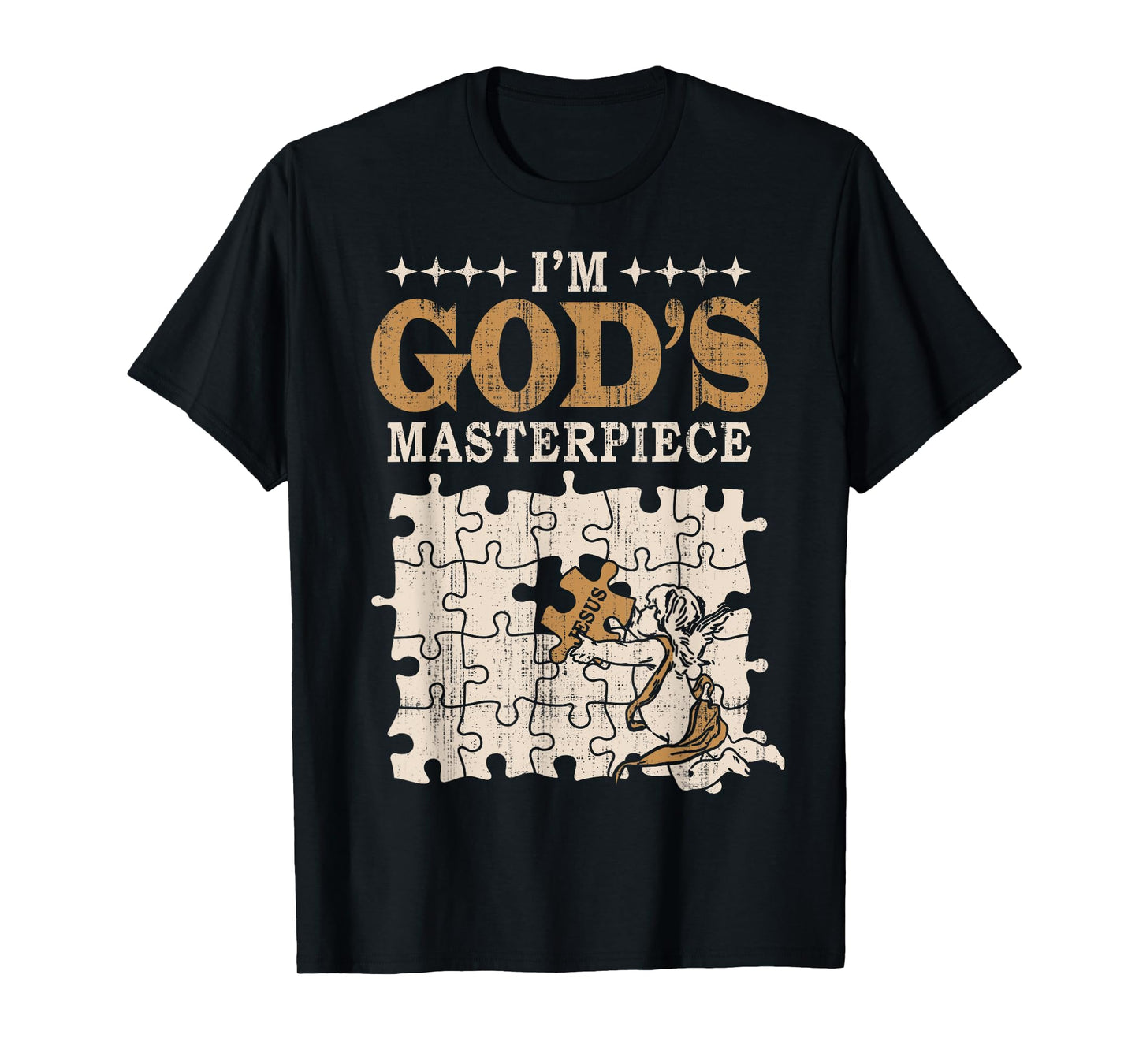 Deboras a la Conquista God's Masterpiece Puzzle Piece Jesus T-Shirt
