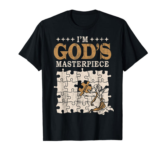 Deboras a la Conquista God's Masterpiece Puzzle Piece Jesus T-Shirt