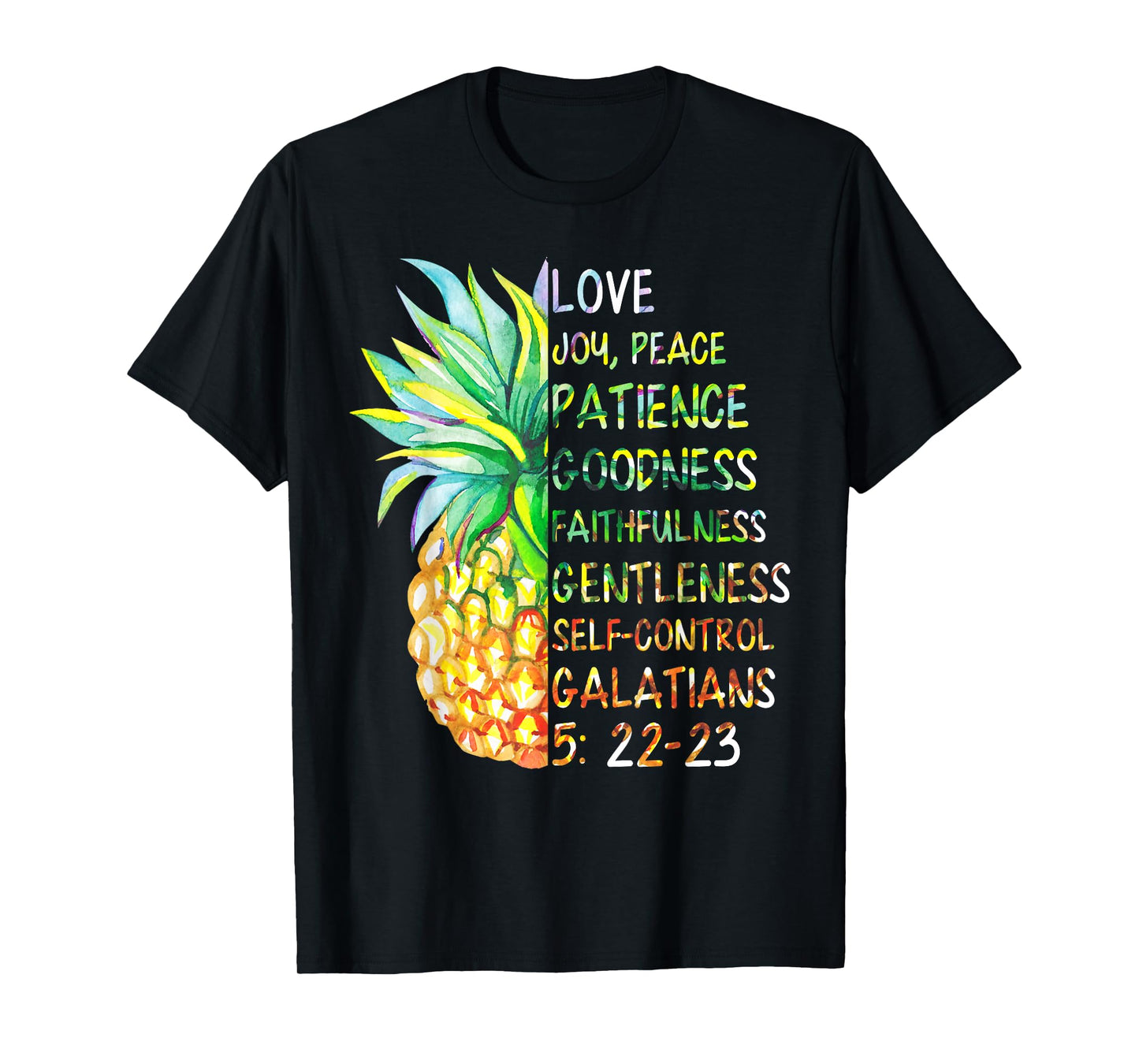 Pineapple Shirt Bible Fruit Of The Spirit Love Joy Peace T-Shirt