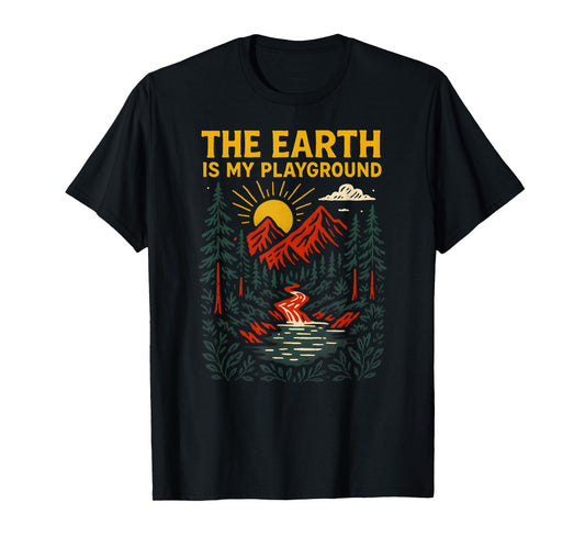 Outdoor Creation Earth is My Playground Vintage Mens Faith T-Shirt