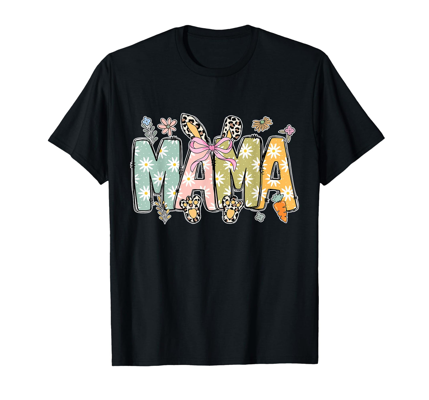Easter Mama Bunny Coquette Bow Mama Easter Bunny Mom Women's T-Shirt