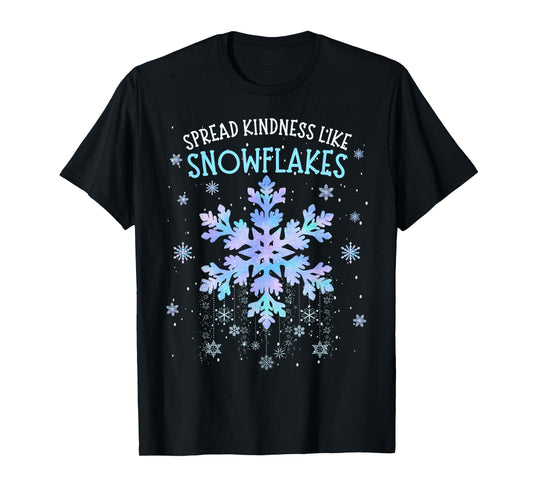 Spread Kindness Like Snowflakes Christmas Teacher Unity Day T-Shirt
