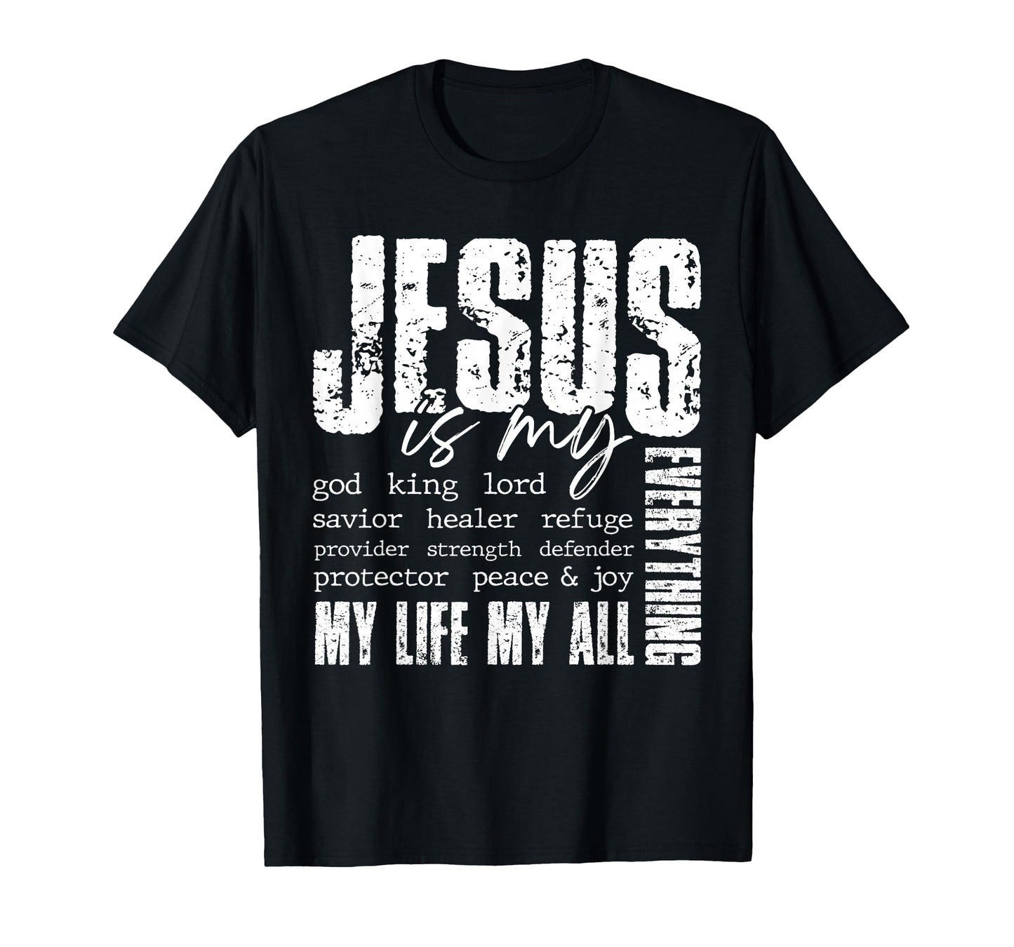 God Jesus is My King Lord Savior Cross Religious Christians T-Shirt