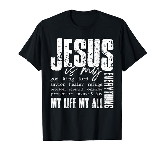God Jesus is My King Lord Savior Cross Religious Christians T-Shirt