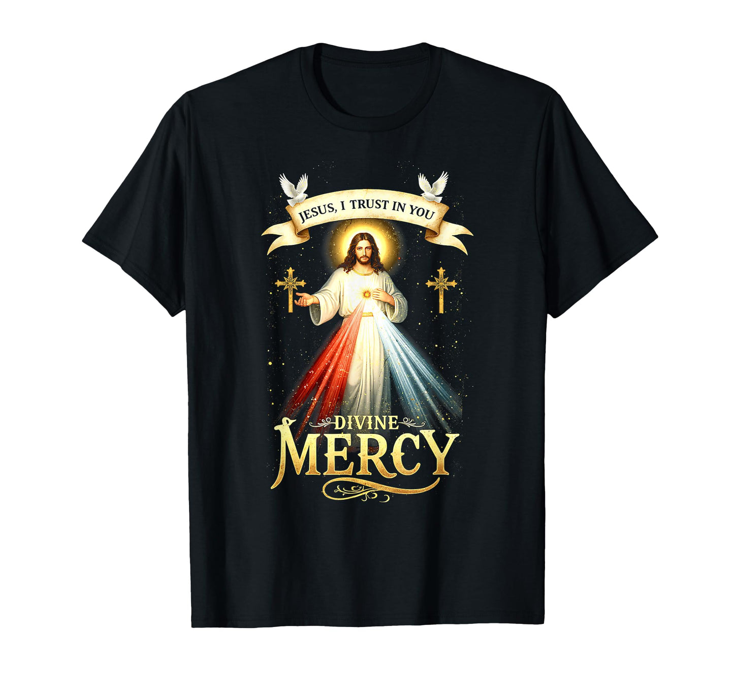 Jesus I Trust In You Divine Mercy Catholic Christian Jesus T-Shirt