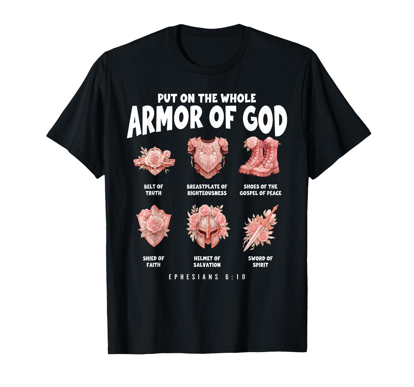 Vintage Armor of God Christian Faith Religious Camouflage T-Shirt