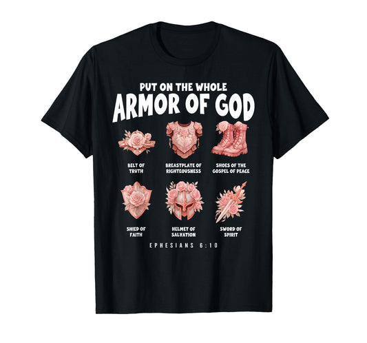 Vintage Armor of God Christian Faith Religious Camouflage T-Shirt